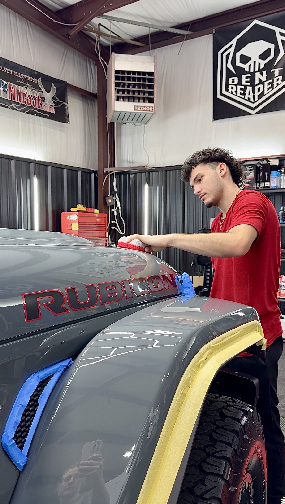 Ceramic coating application by hand at Dapper Dent Repair Dickson TN